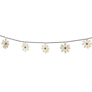 Snowflake Garland (Set of 2) 5.5'L Cotton/Wool Decorative Accessories low price