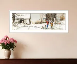 Snowmen from Heaven 2 White Framed Print Wall Art Modern Wall Accents store