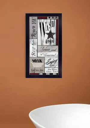 Soak Your Cares Away 2 Black Framed Print Bathroom Wall Art Home Mirrors & Wall Art