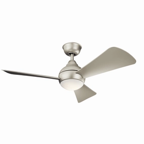 Sola 44"Ceiling Fan Brushed Nickel Huggers FANS cheap deals