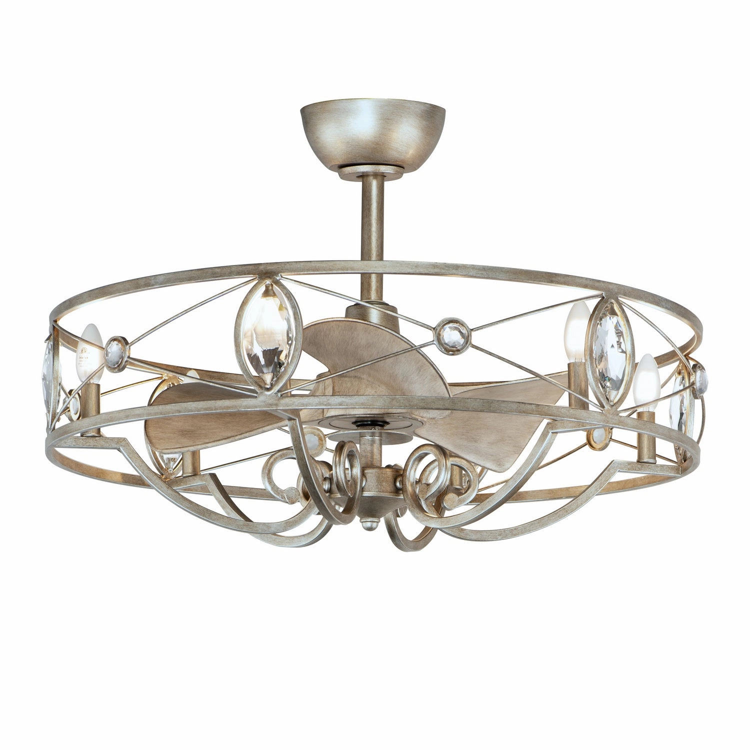 Solitaire LED Fandelight Silver Mist Fandeliers FANS on sale now