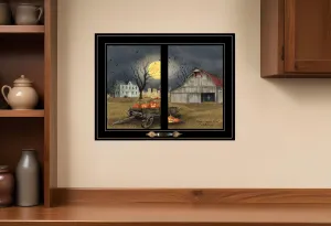 Spooky Harvest Moon 7 Black Framed Print Kitchen Wall Art Cheap Wall Mirrors & Decor