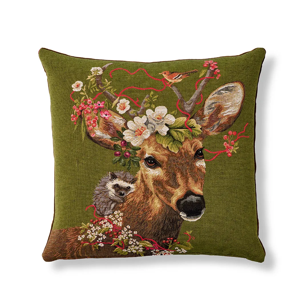 Spring Woodland Deer Pillow Throw Pillows Cozy Upgrade