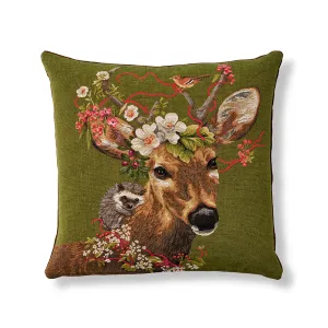 Spring Woodland Deer Pillow Throw Pillows Cozy Upgrade