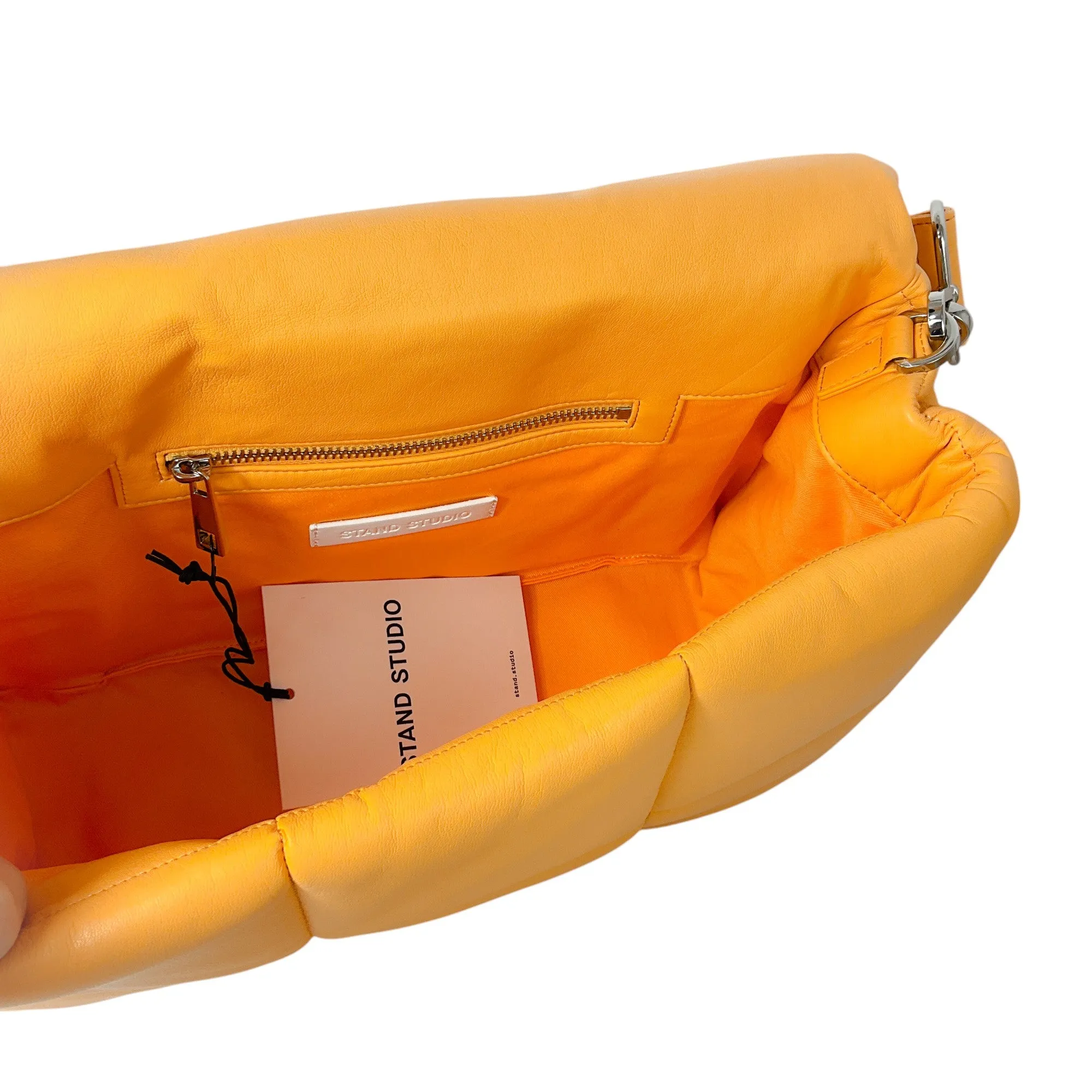 Stand Studio Peach Honey Faux Leather Grained Wanda Clutch Bag II