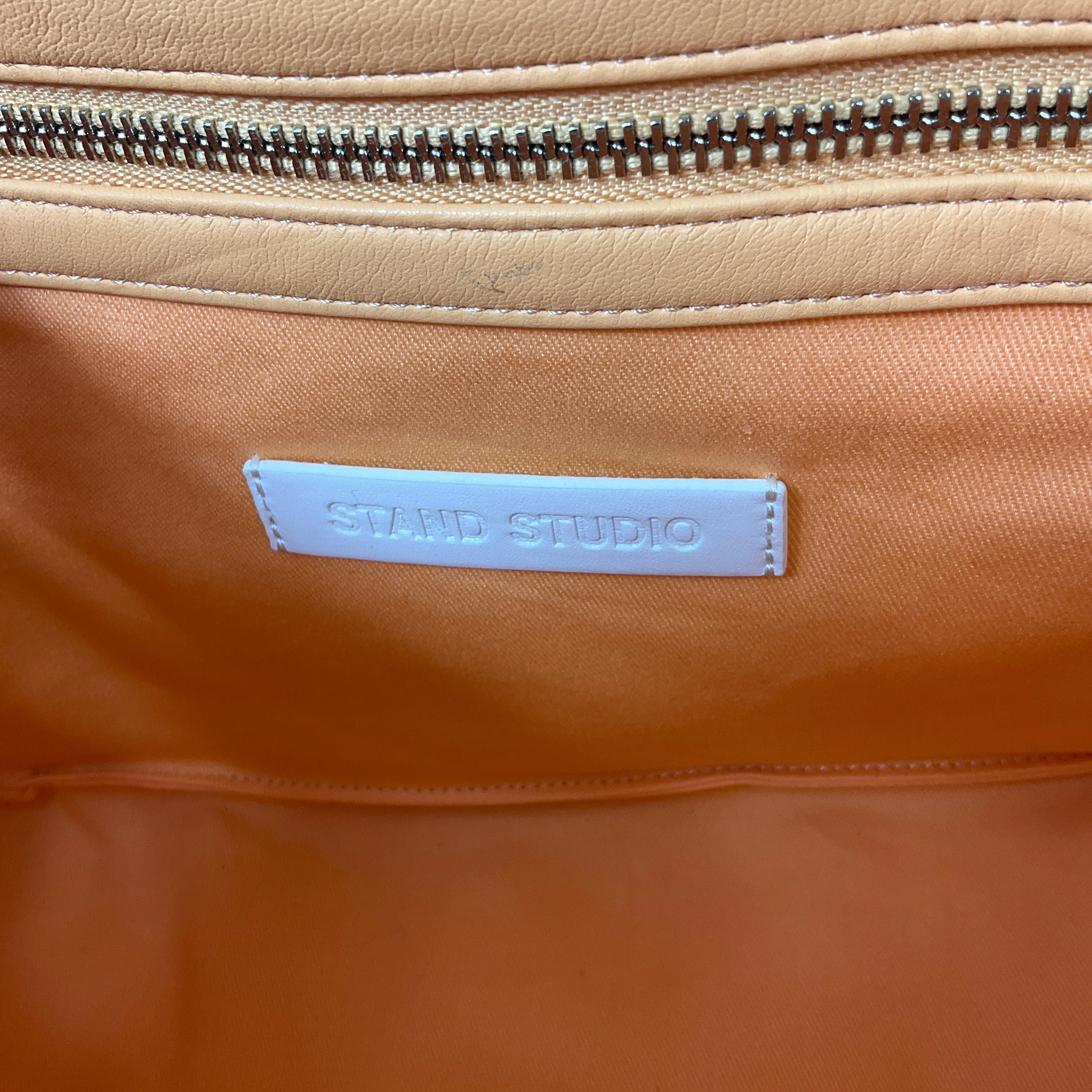 Stand Studio Peach Honey Faux Leather Grained Wanda Clutch Bag II