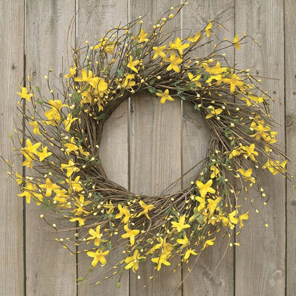 Star Forsythia Wreath 20" Cheap Holiday Home Decor