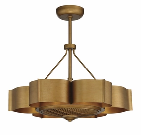 Stockholm Six Light Fan D'lier Gold Patina Fandeliers FANS on sale now