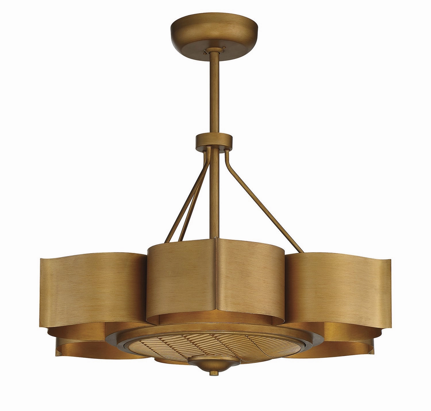 Stockholm Six Light Fan D'lier Gold Patina Fandeliers at discount prices