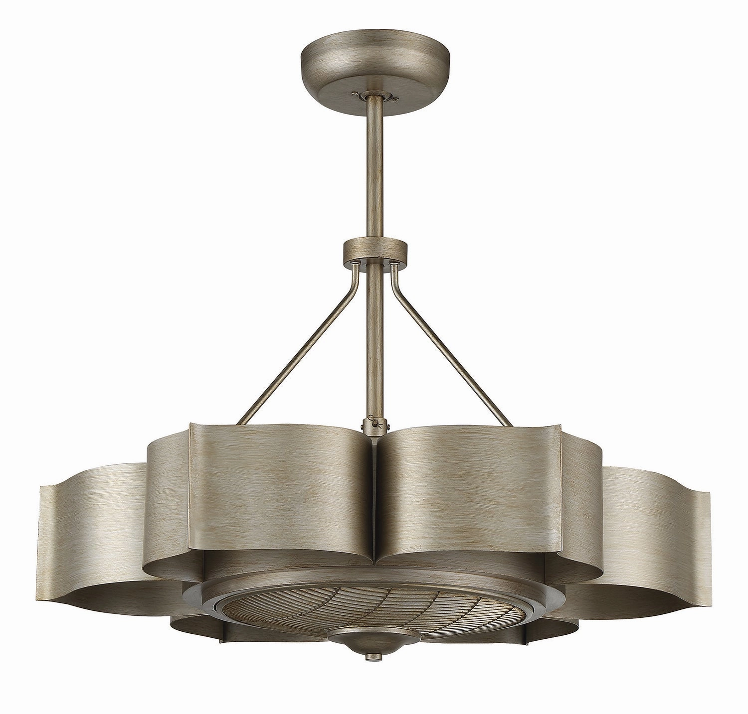 Stockholm Six Light Fan D'lier Silver Patina Fandeliers at discount prices