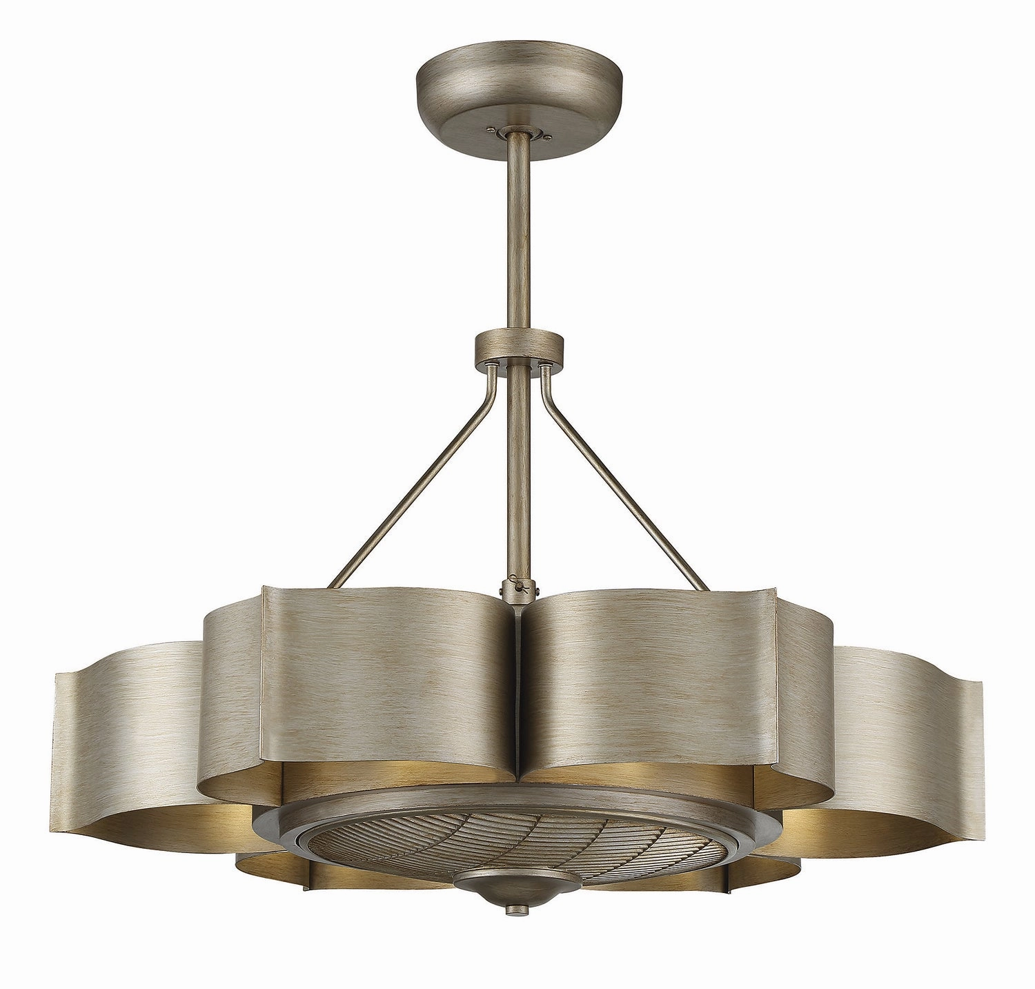 Stockholm Six Light Fan D'lier Silver Patina Fandeliers FANS on sale now