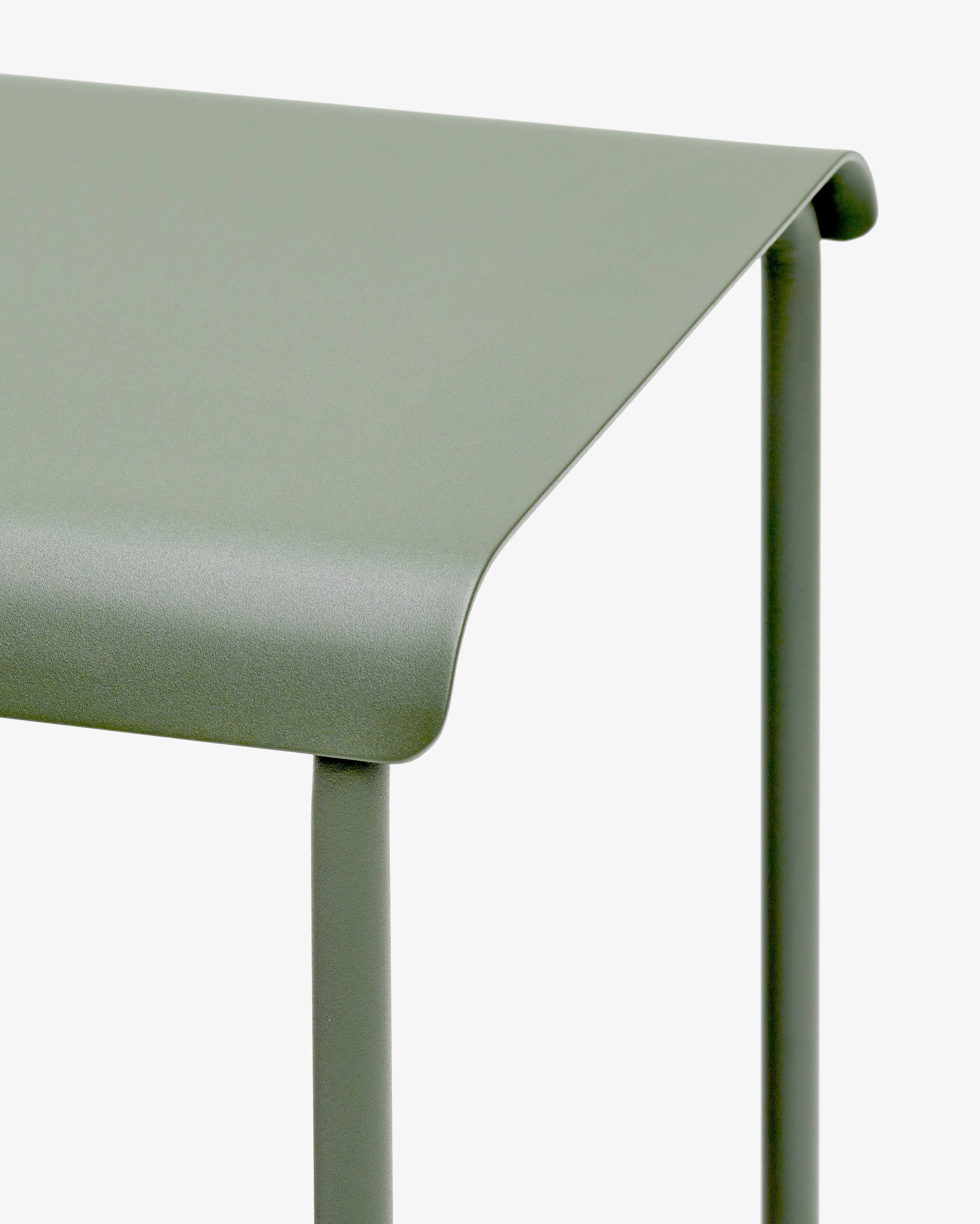 Stool aluminium eucalyptus green August