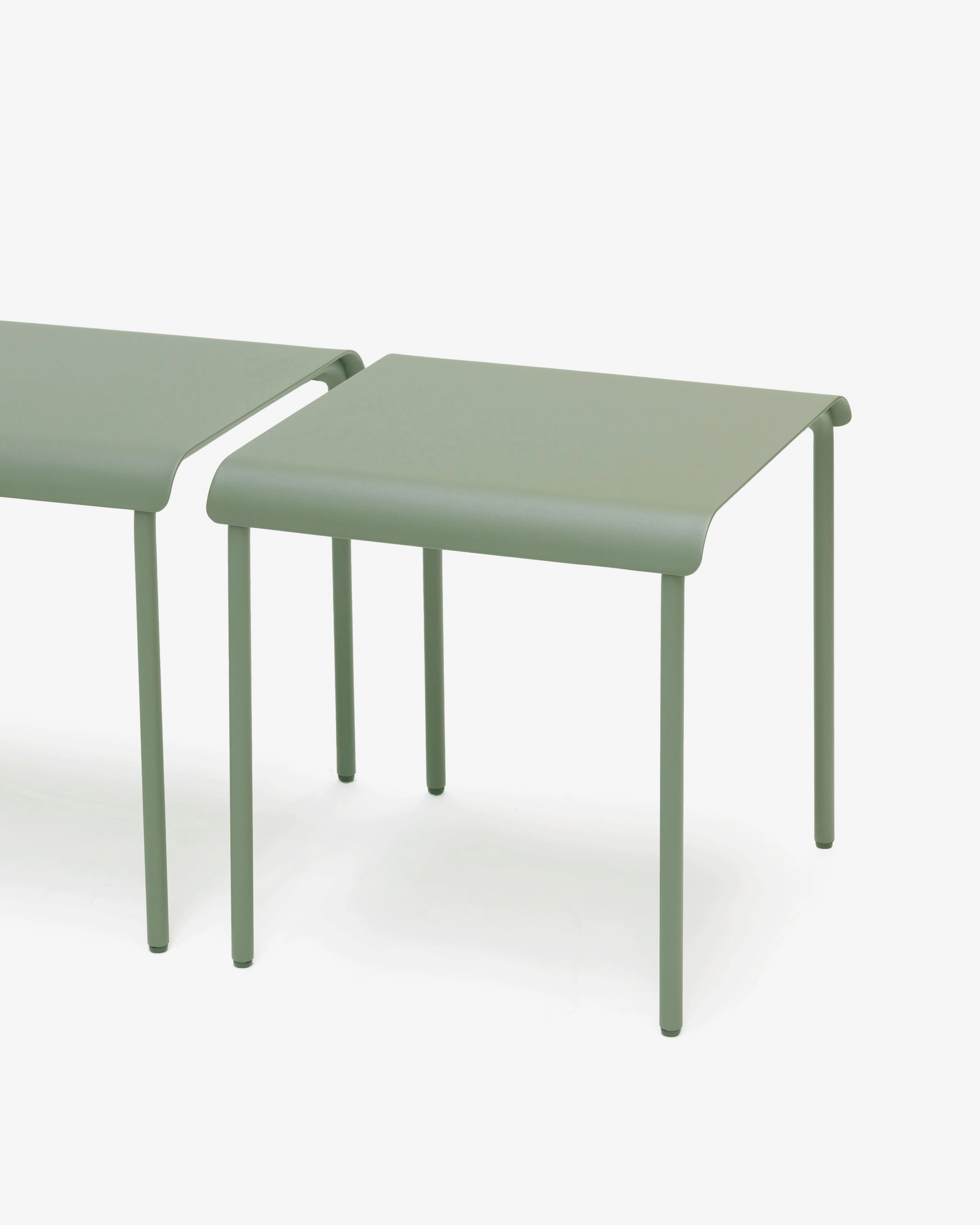 Stool aluminium eucalyptus green August