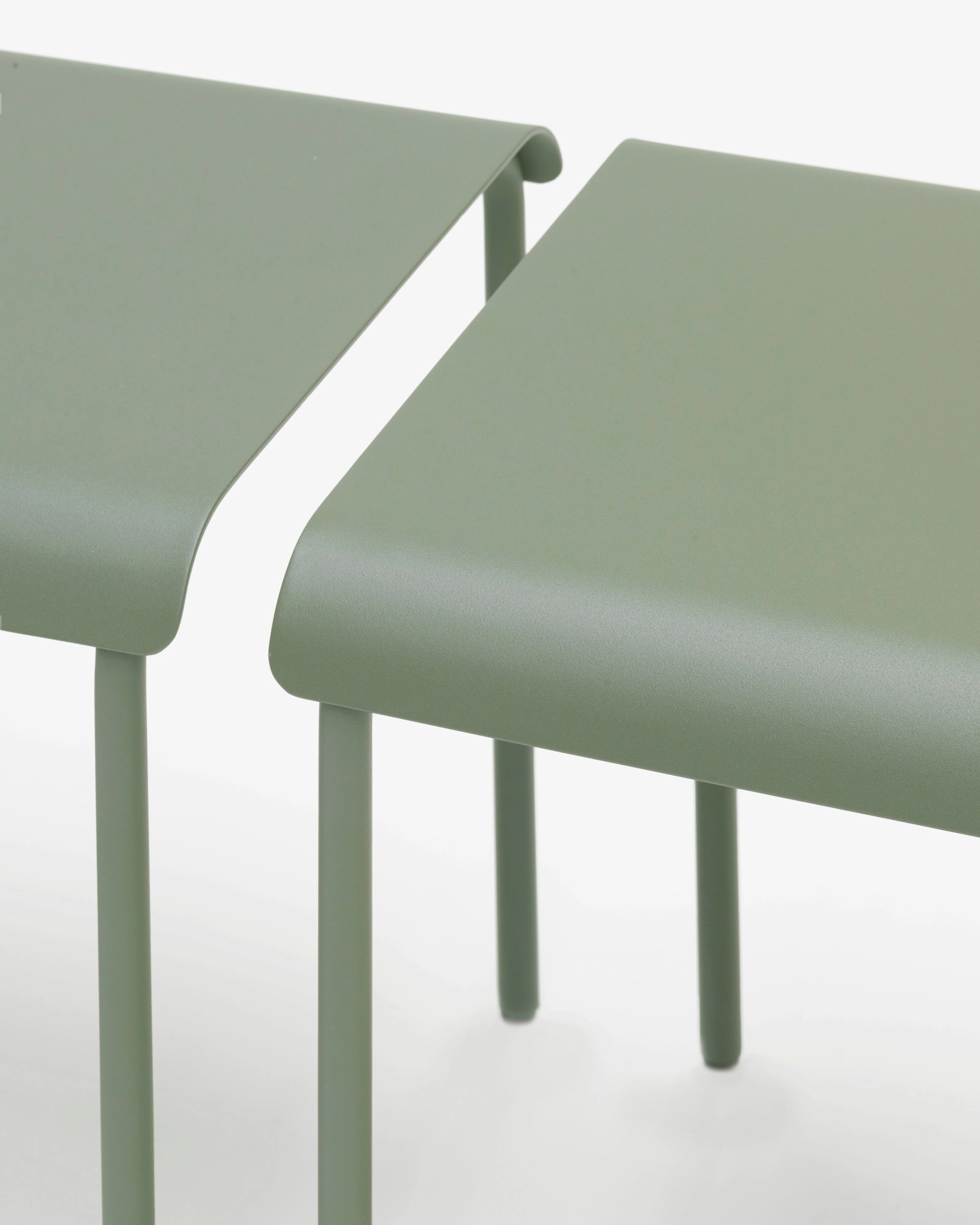 Stool aluminium eucalyptus green August