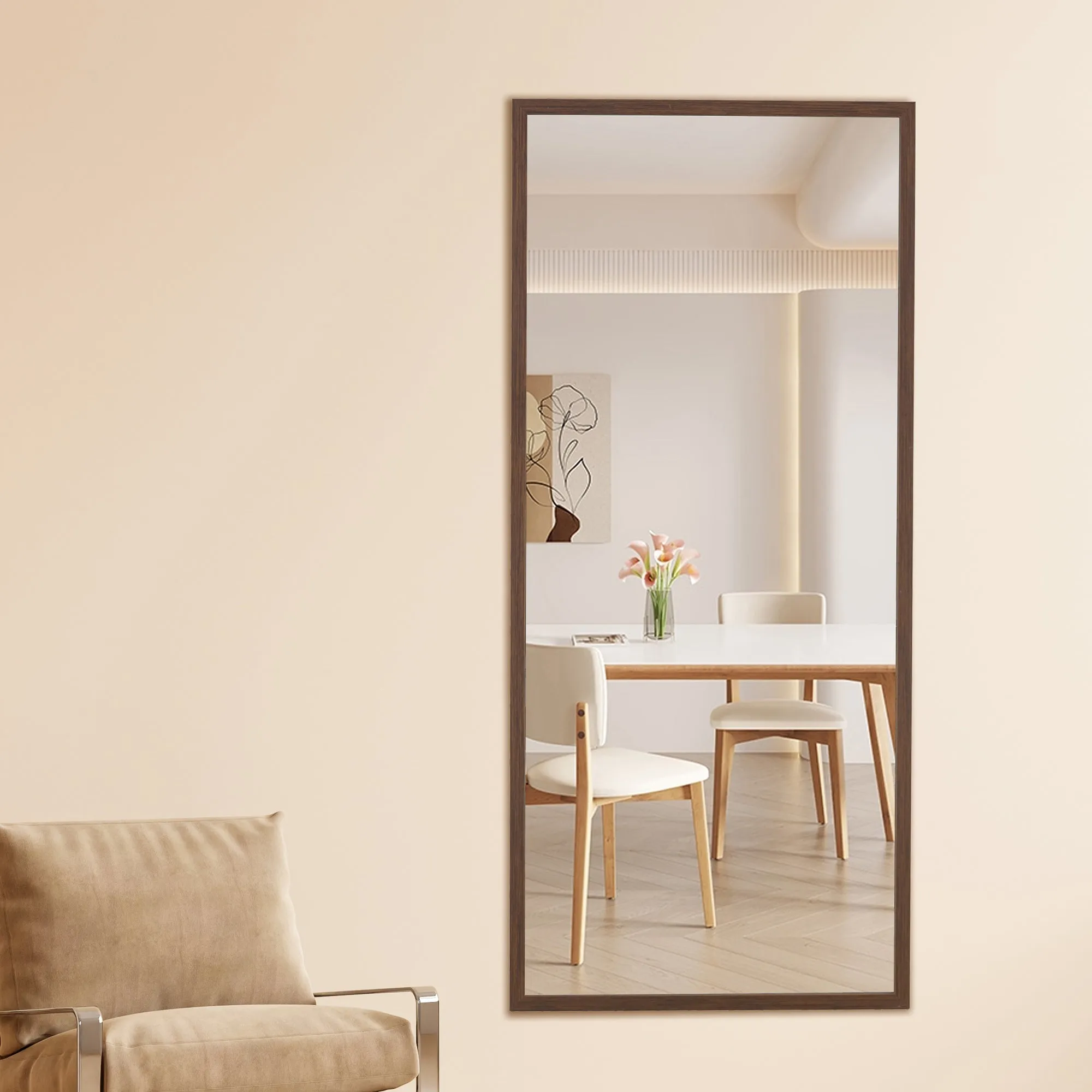 Streamdale Clear High Definition Wall Mirror with Easy Assembly