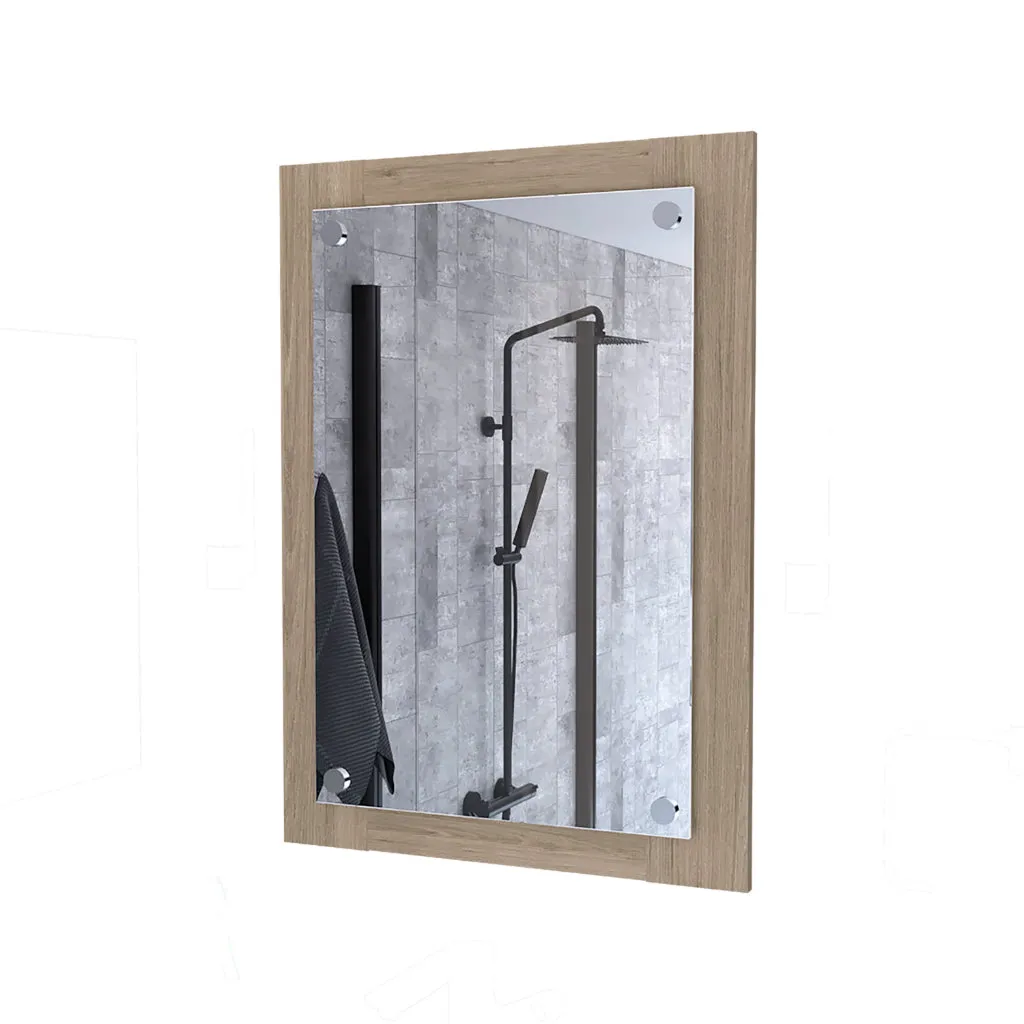 Streamdale Devoux Rectangular Bathroom Mirror Light Pine