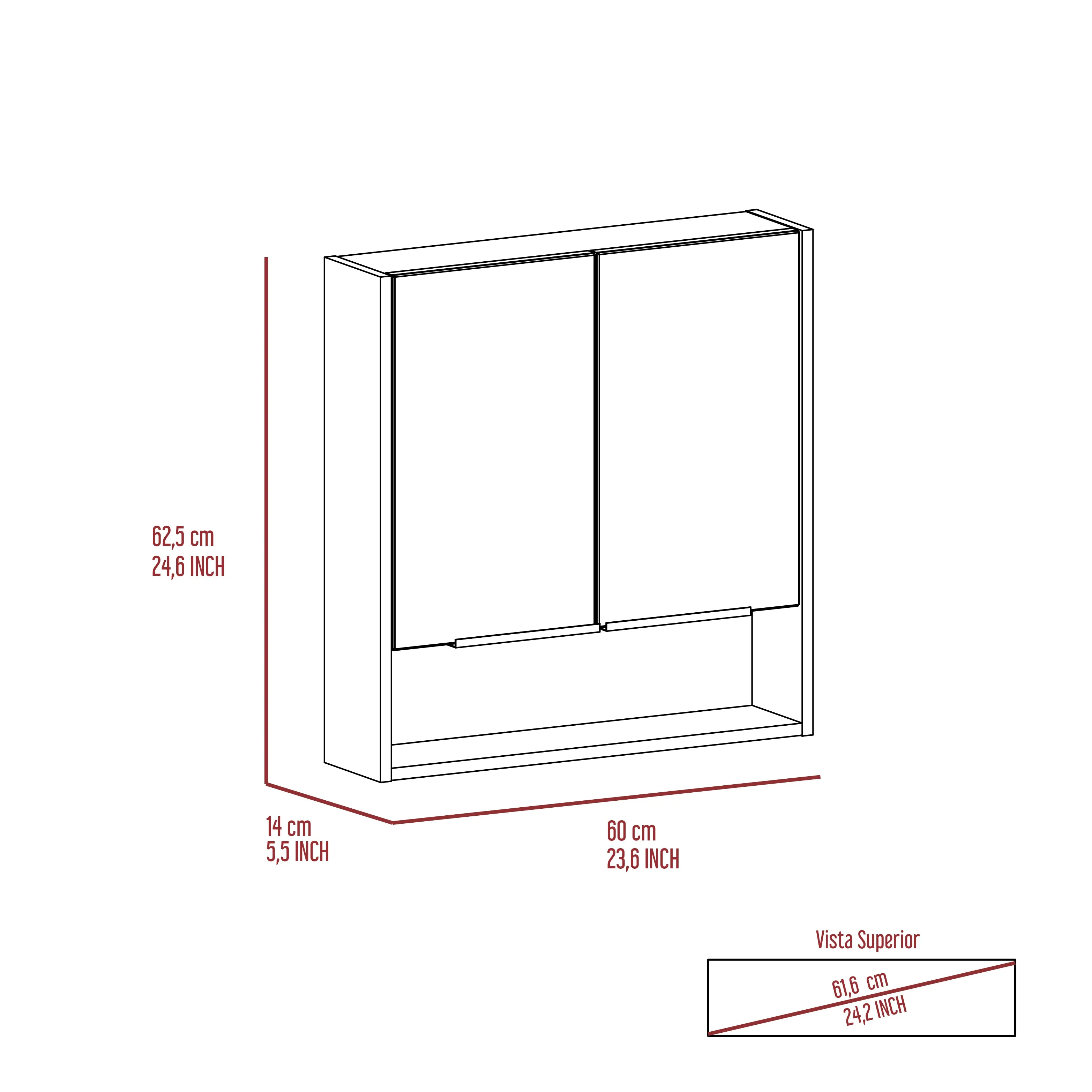 Streamdale Jaspe Mirror Cabinet