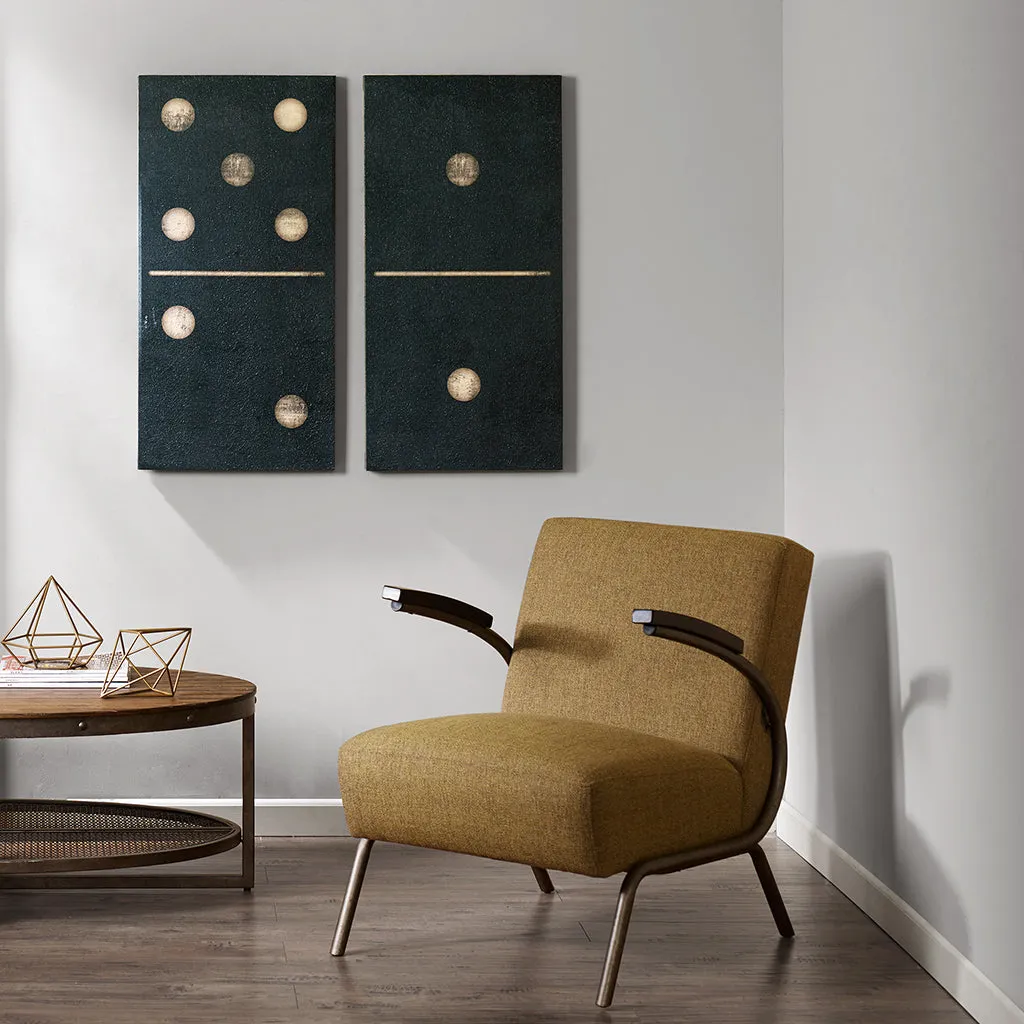 Streamdale Two Black Dominos 2-Piece Canvas Wall Art Set