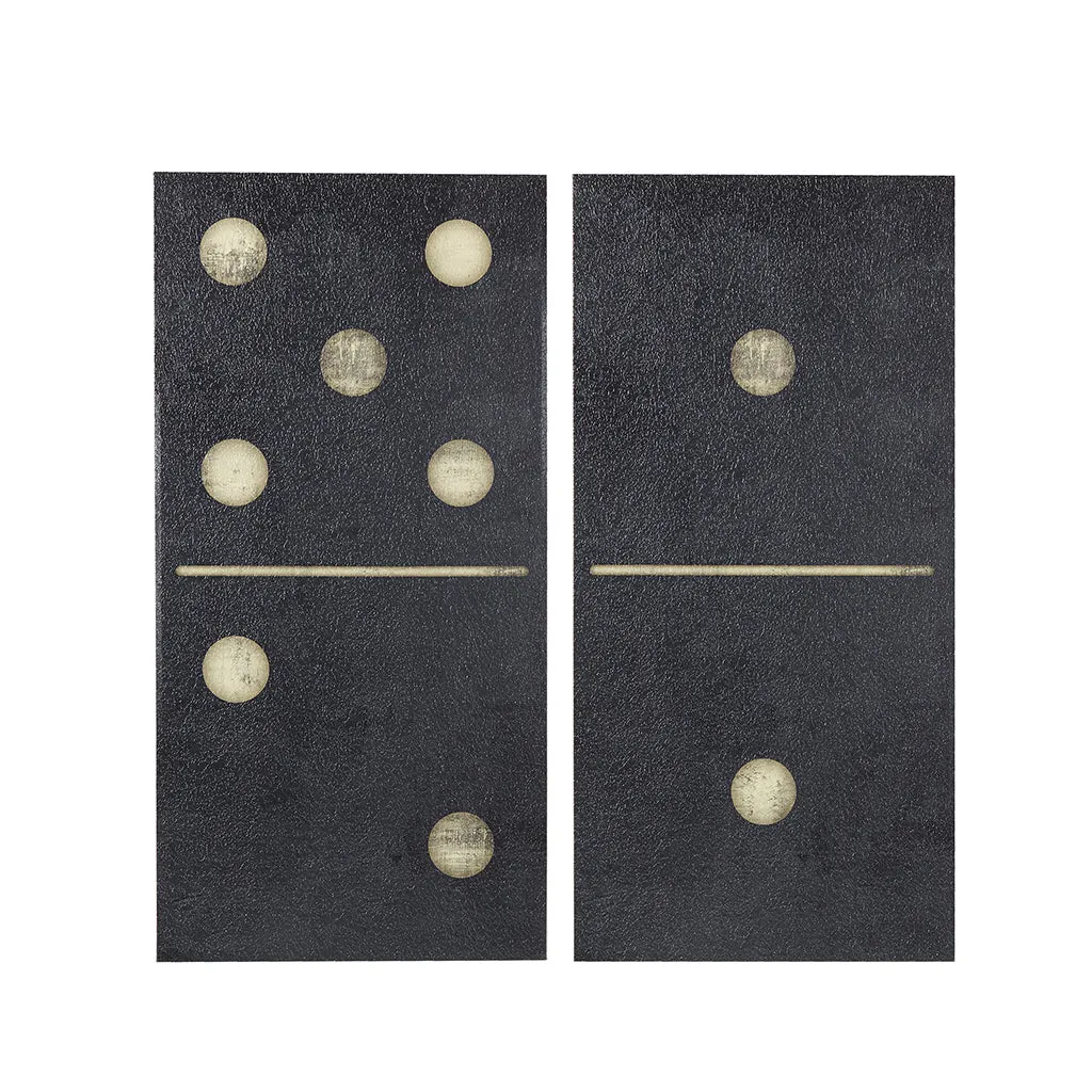 Streamdale Two Black Dominos 2-Piece Canvas Wall Art Set