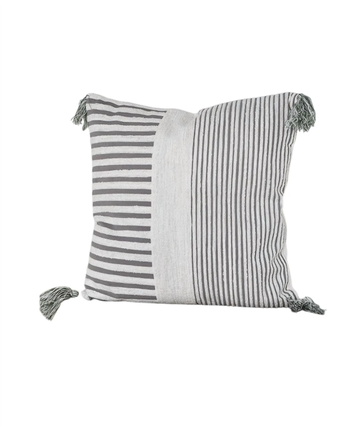 Striped Pillow In Grey/white Throw Pillows home accents sale