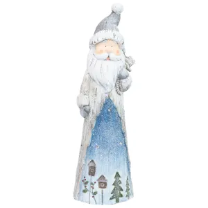 Sunnydaze Indoor Rustic Father Winter with Pack with Battery-Operated LED Lights Winter Holiday Statue Decoration - 27" Seasonal Decor Clearance