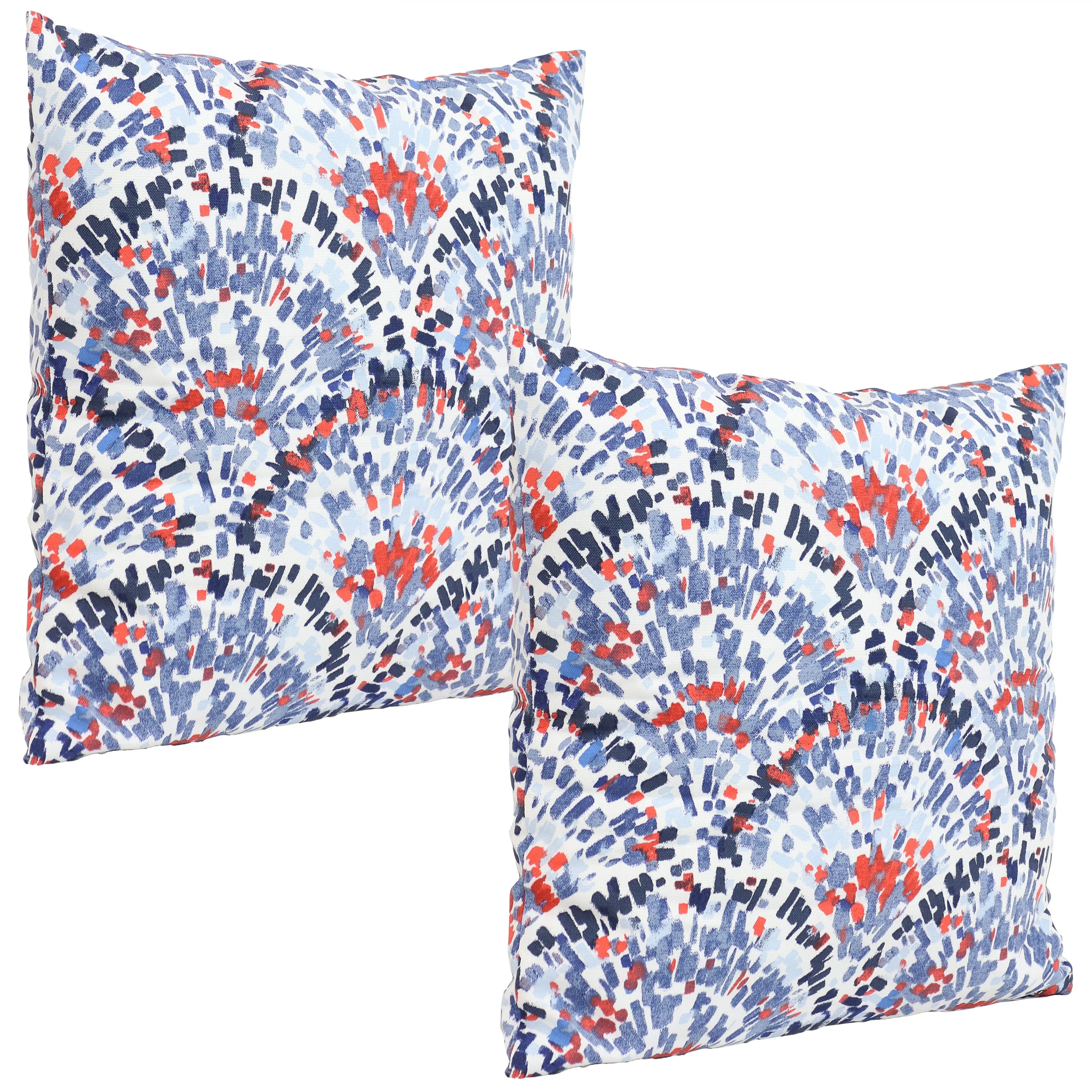 Sunnydaze Indoor/Outdoor Weather-Resistant Polyester Lumbar Decorative Pillow with Zipper Closure - 12" x 20" - 2pk