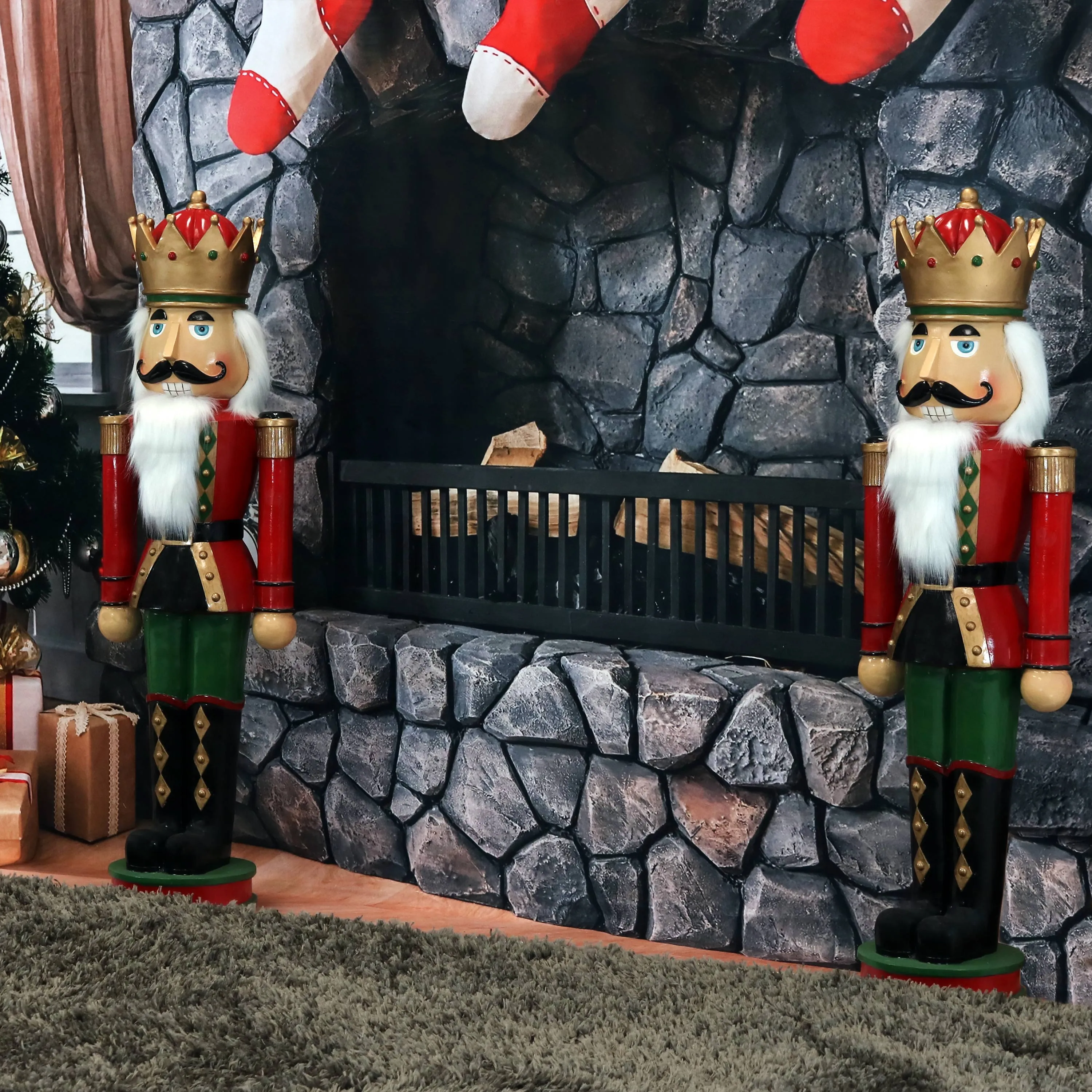 Sunnydaze Polyresin Matthias the Nutcracker Prince Christmas Holiday Decoration - 37" - 2pk