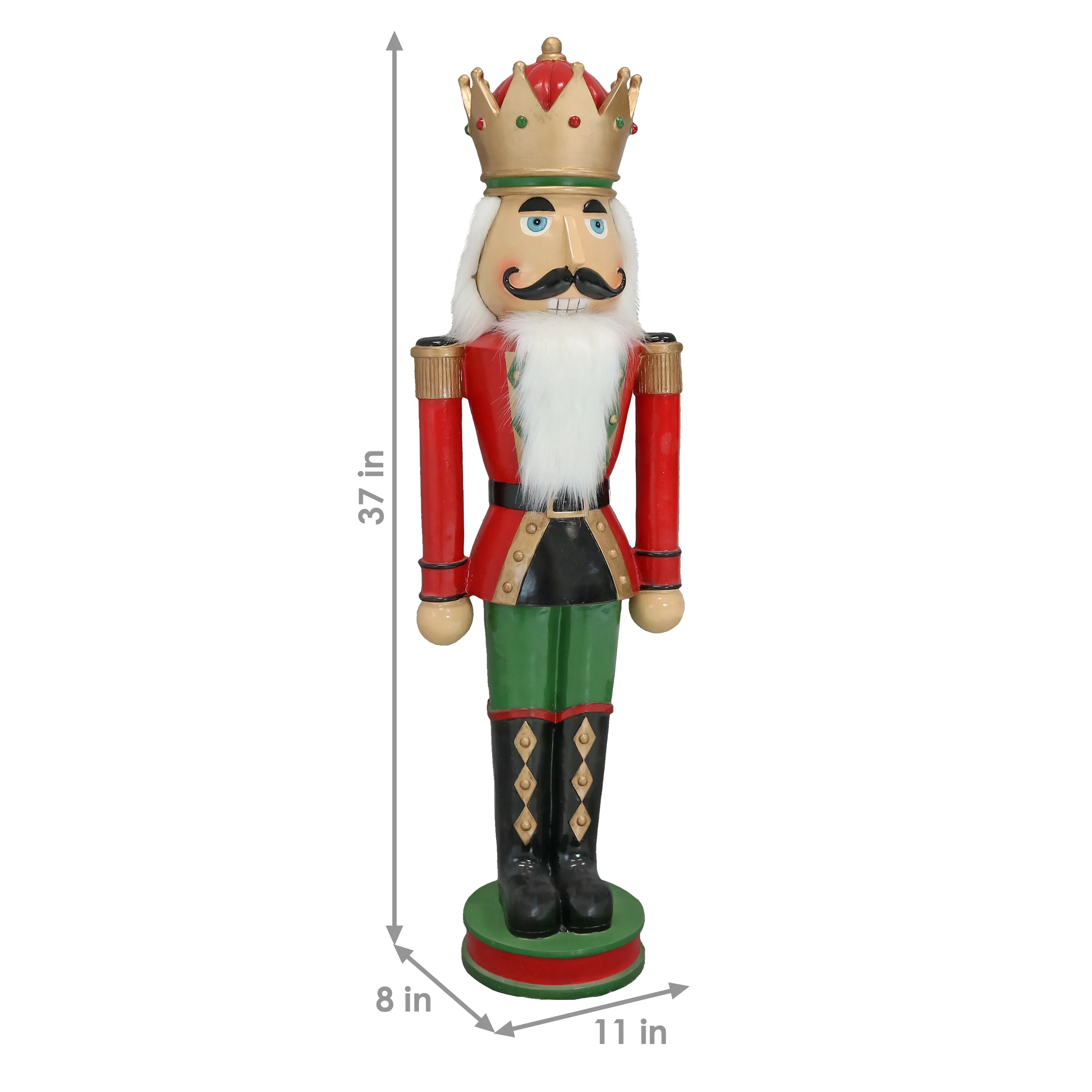 Sunnydaze Polyresin Matthias the Nutcracker Prince Christmas Holiday Decoration - 37" - 2pk