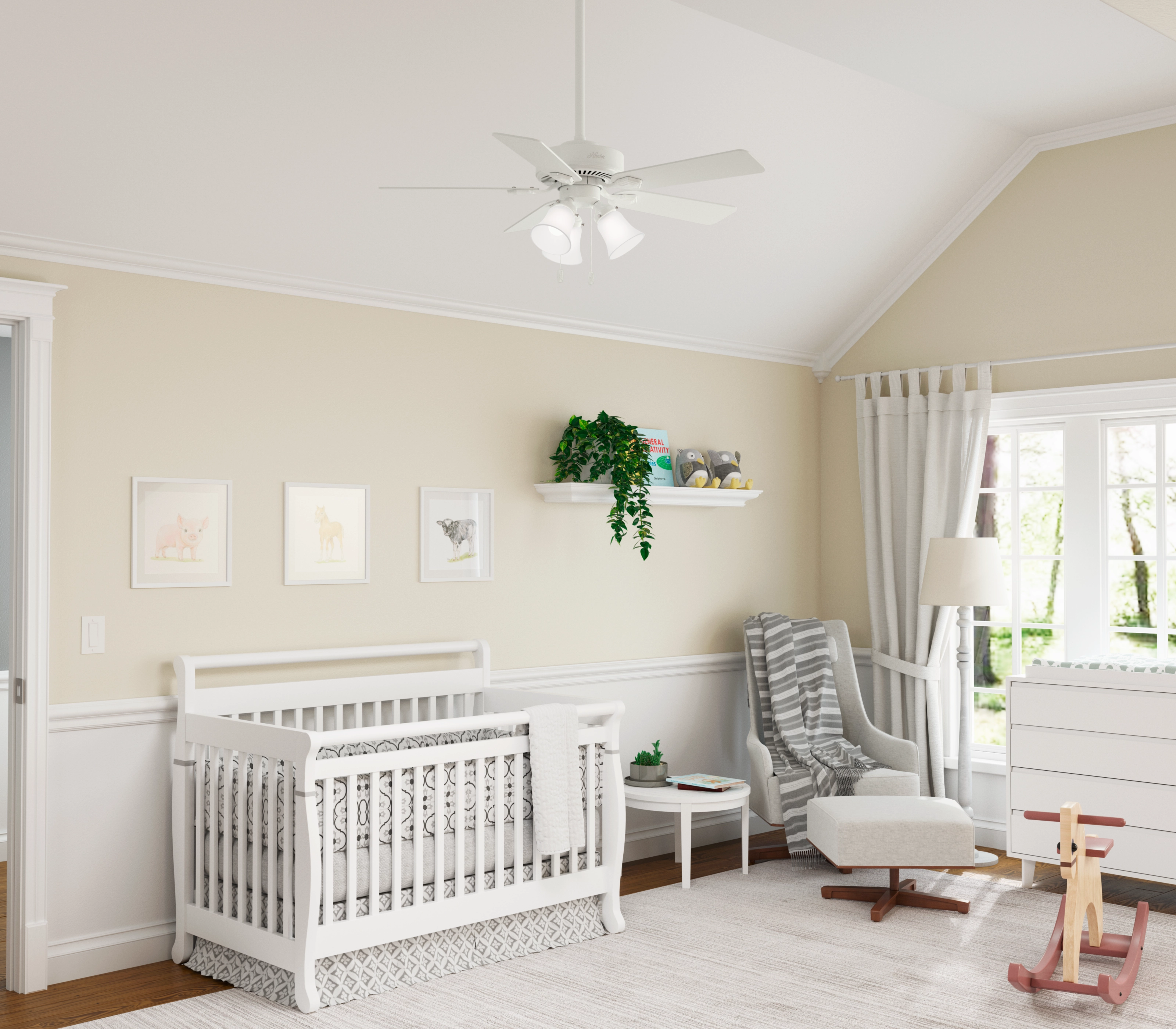 Swanson 44"Ceiling Fan Fresh White Mini Ceiling Fans promo