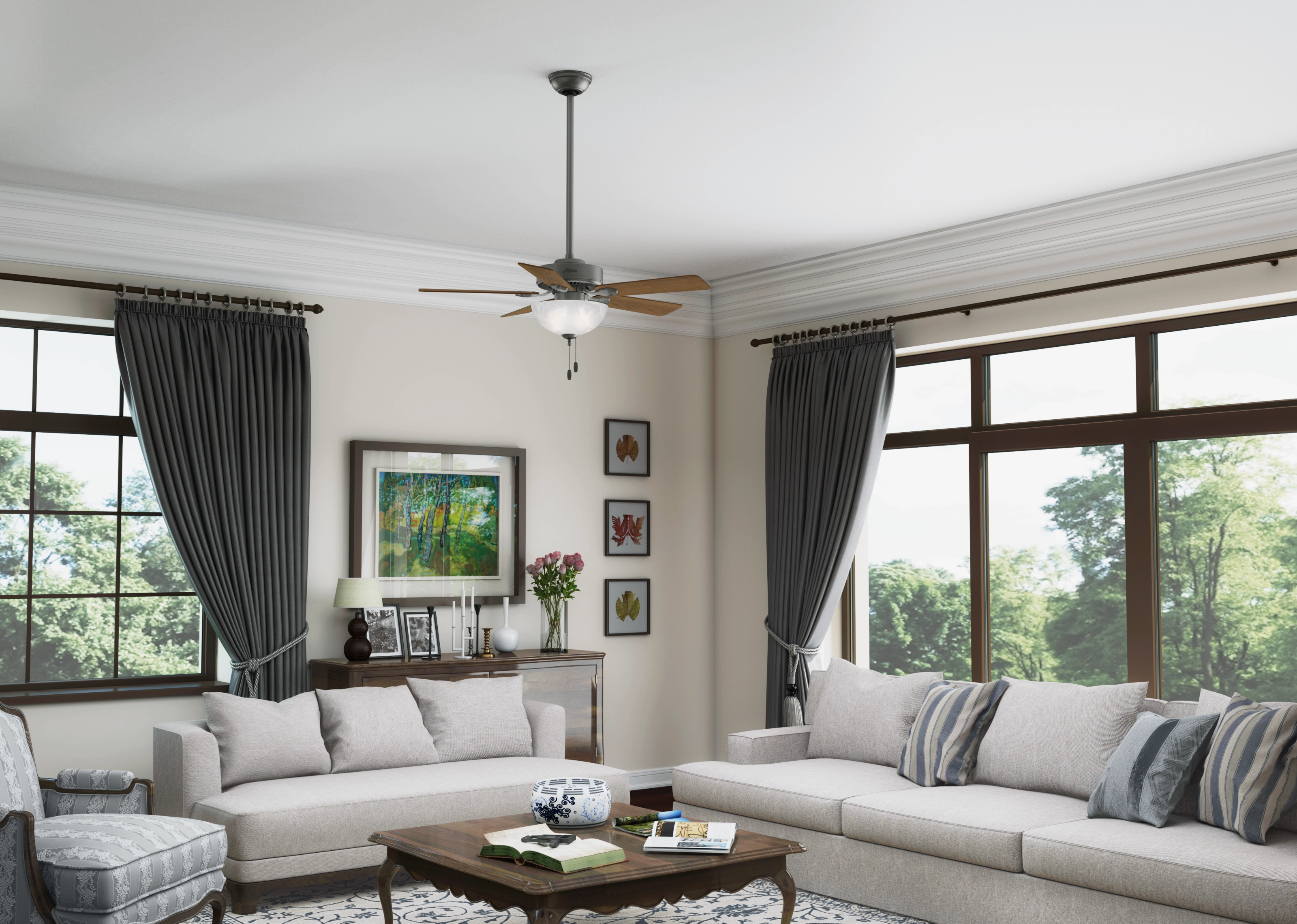Swanson 44"Ceiling Fan Matte Silver Small Fans for less