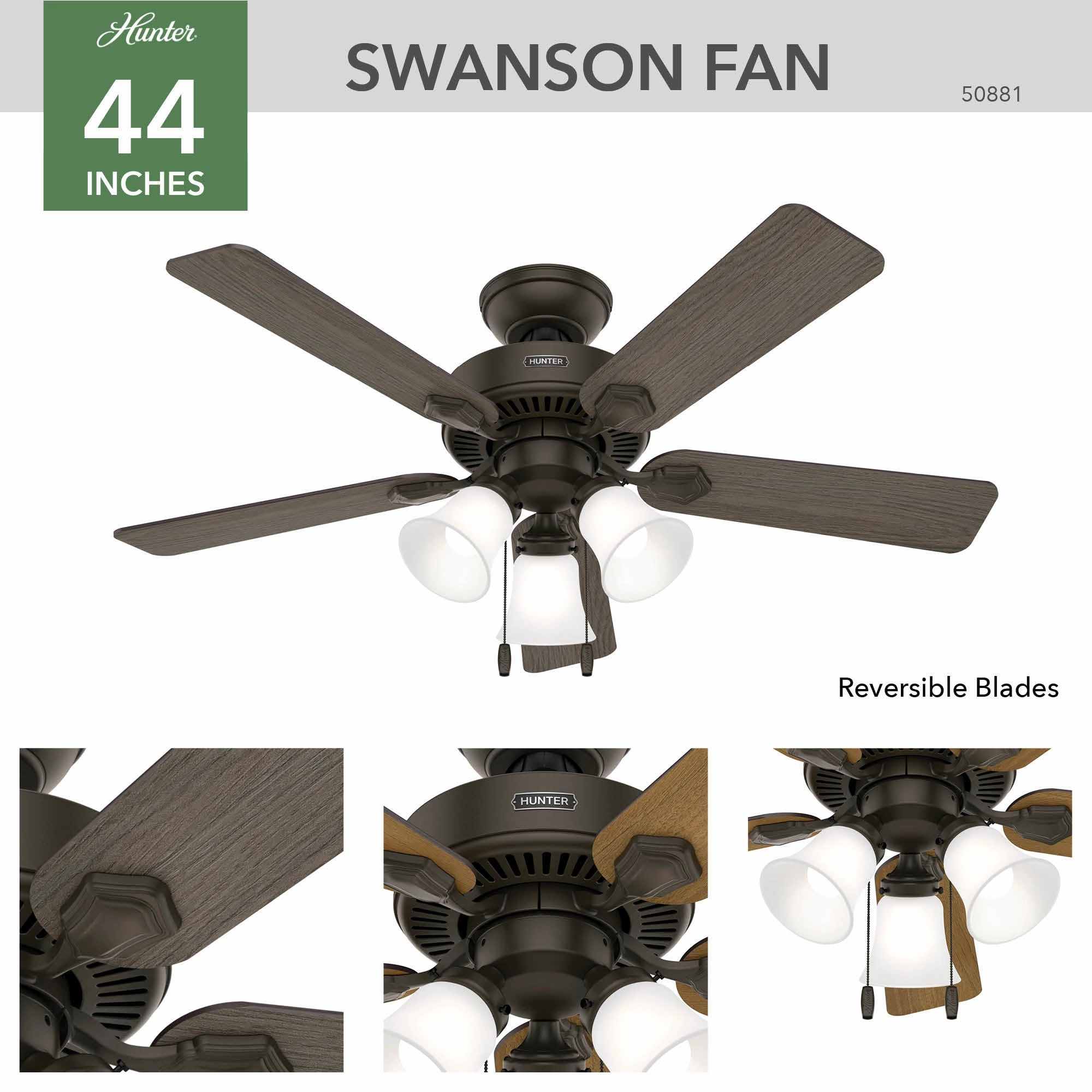 Swanson 44"Ceiling Fan New Bronze Small Fans for less