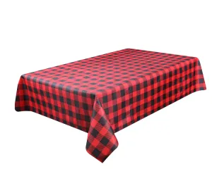 Tablecloth - Buffalo Check - Red Table Linens Dinner Party