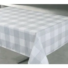 Tablecloth - Check - Grey Table Linens Dinner Party
