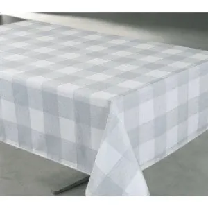 Tablecloth - Check - Grey Table Linens Dinner Party