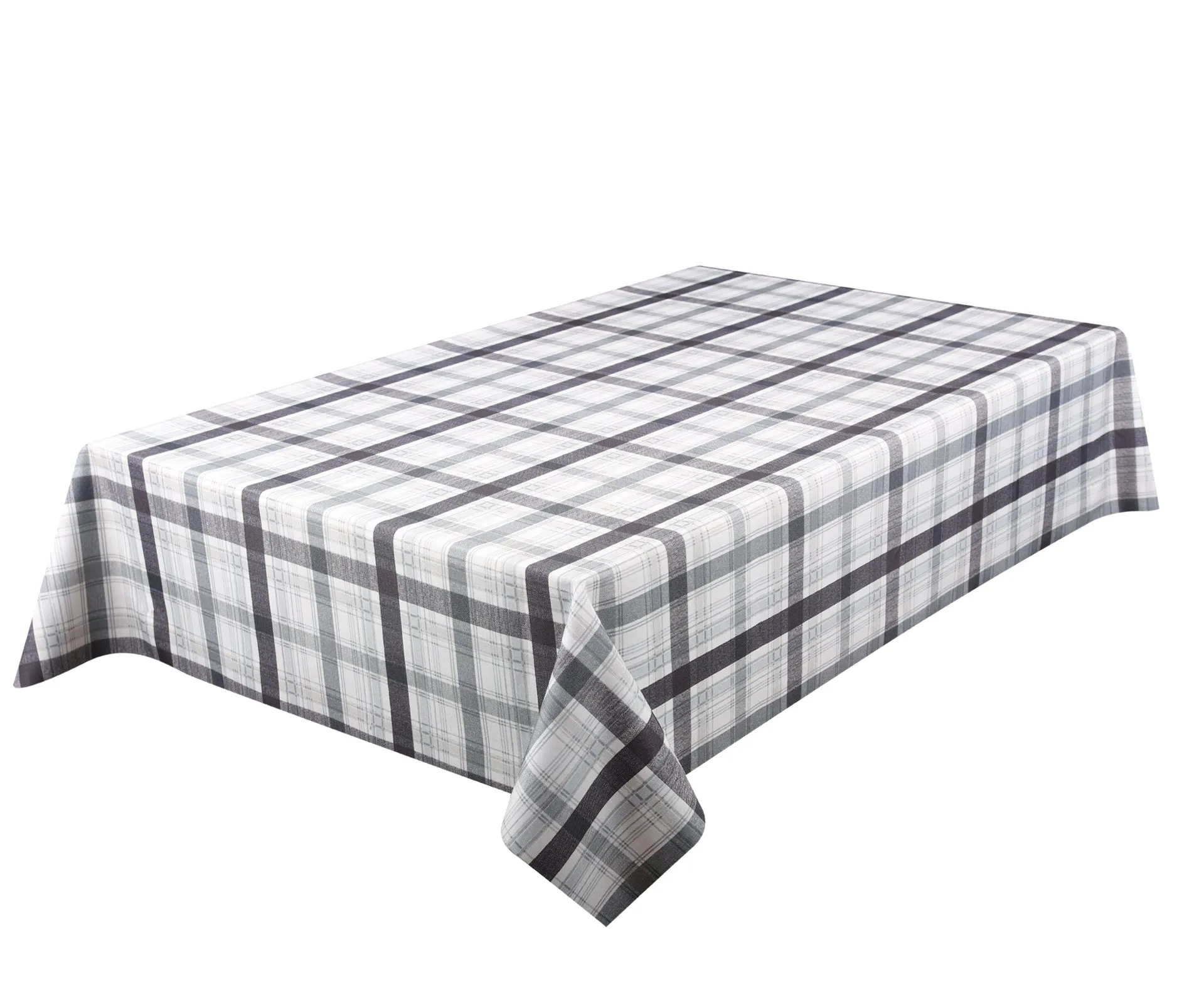 Tablecloth - Maxwell Plaid - Black Table Linens Dinner Party