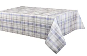 Tablecloth - Maxwell Plaid - Blue Table Linens Dinner Party