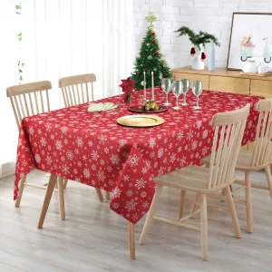 Tablecloth - Miracle - Red Table Linens Dinner Party