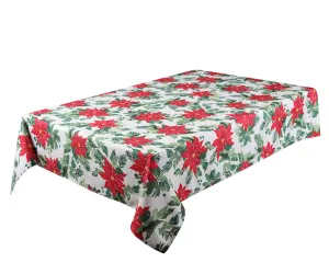 Tablecloth - Poinsettia - Multi Table Linens Dinner Party