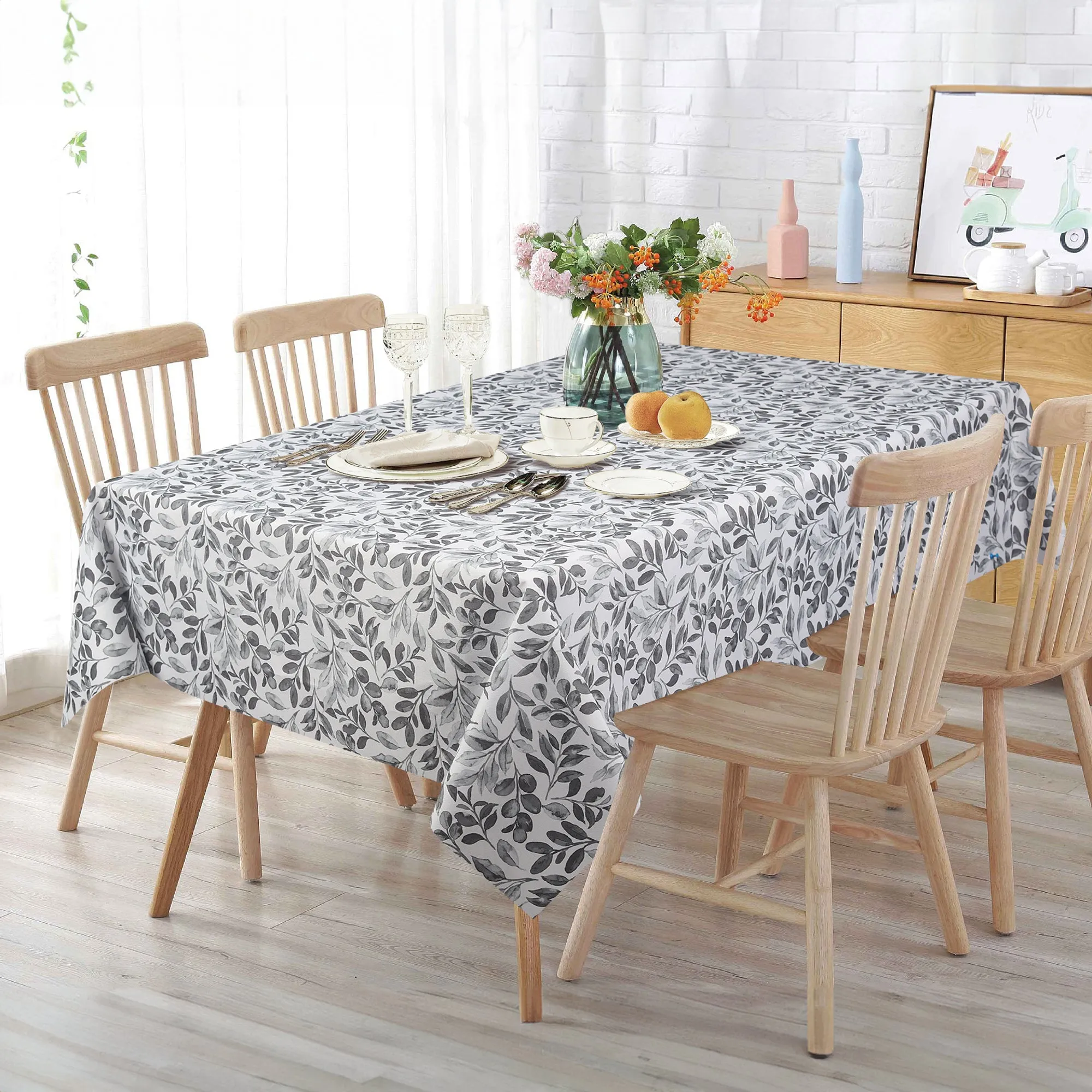 Tablecloth - Serenity - Grey Table Linens Dinner Party