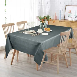Tablecloth - Solid Textured Print - Charcoal Table Linens Dinner Party
