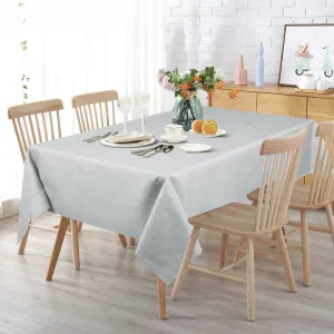 Tablecloth - Solid Textured Print - Grey Table Linens Dinner Party