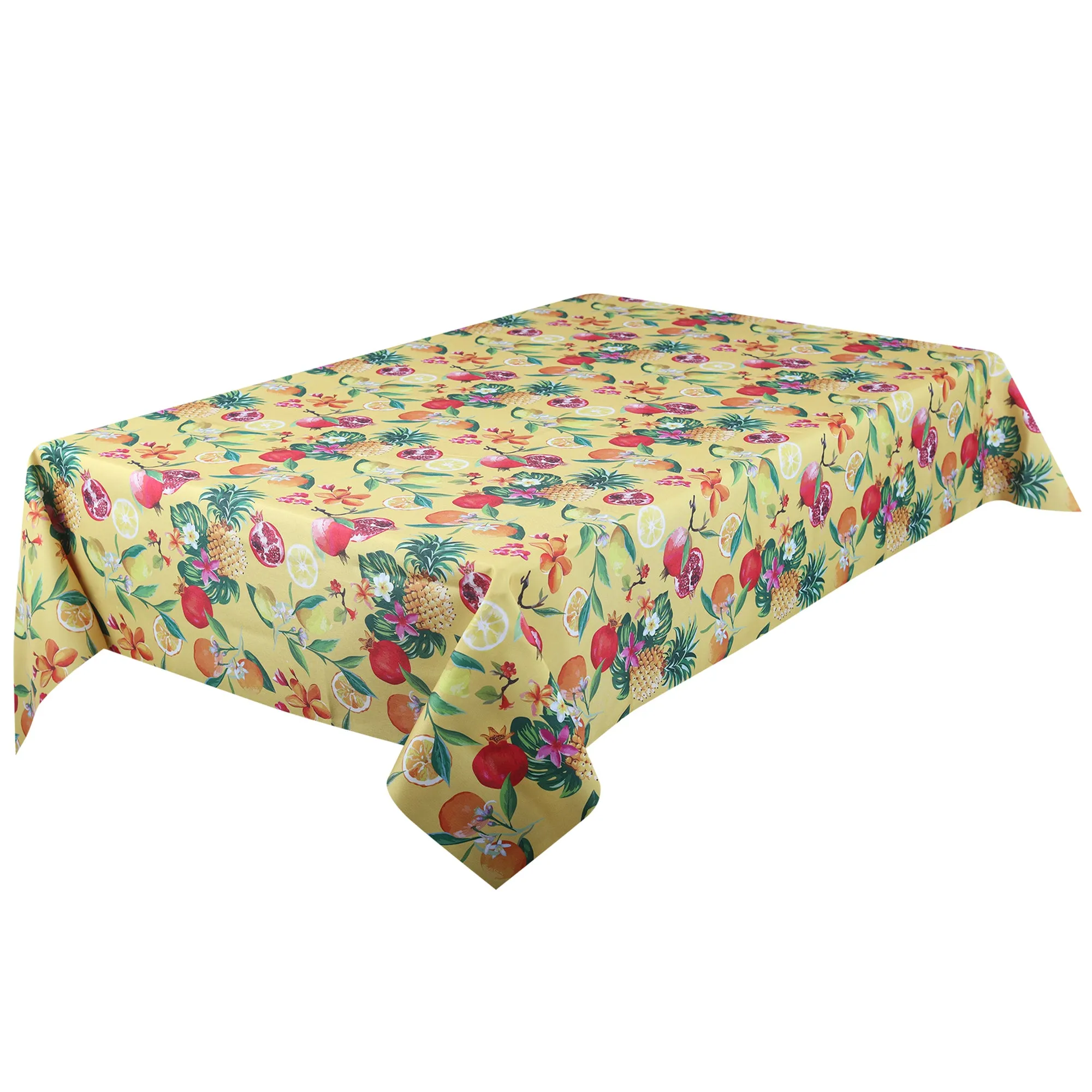 Tablecloth - Tropical Fiesta - Yellow Table Linens Dinner Party