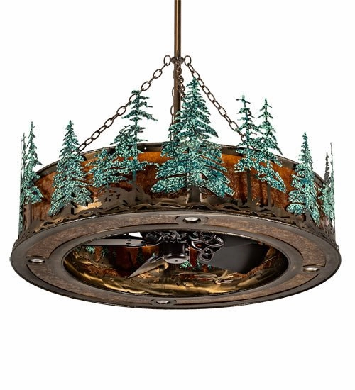 Tall Pines 12 Light Chandel-Air Fandeliers at discount prices