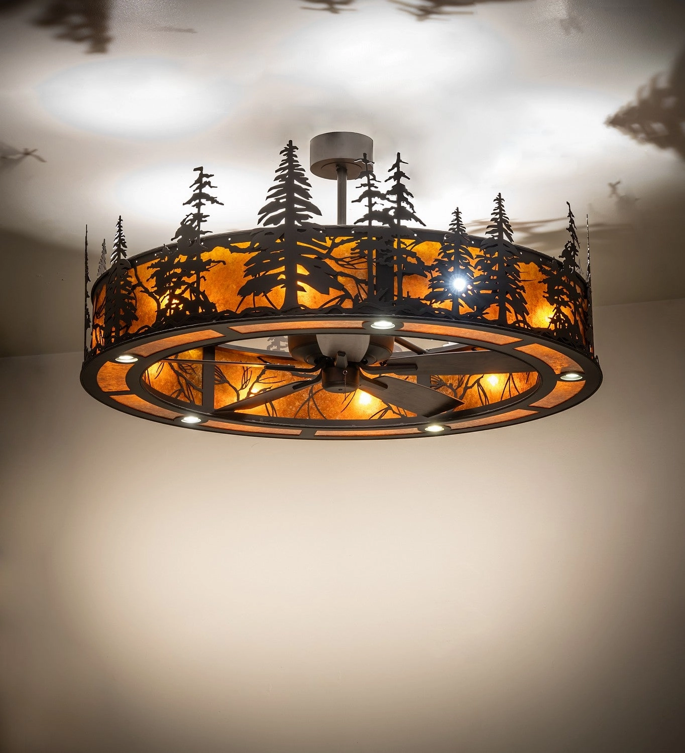 Tall Pines 15 Light Chandel-Air Oil Rubbed Bronze Fandeliers at discount prices
