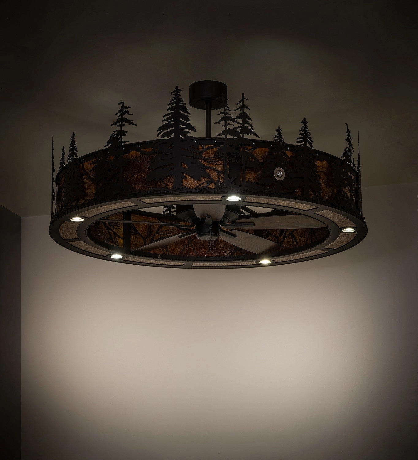 Tall Pines 15 Light Chandel-Air Oil Rubbed Bronze Fandeliers at discount prices