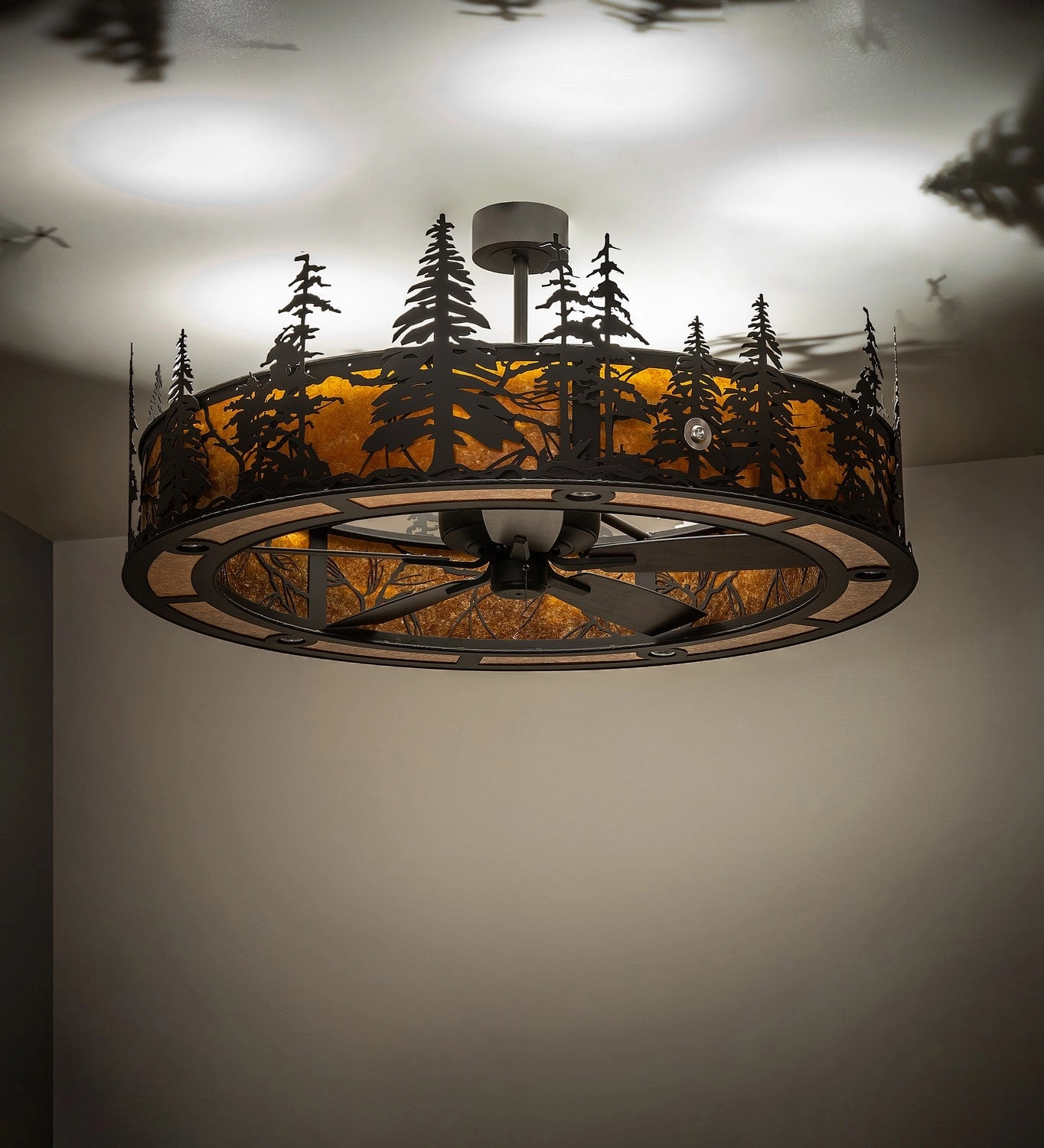 Tall Pines 15 Light Chandel-Air Oil Rubbed Bronze Fandeliers at discount prices
