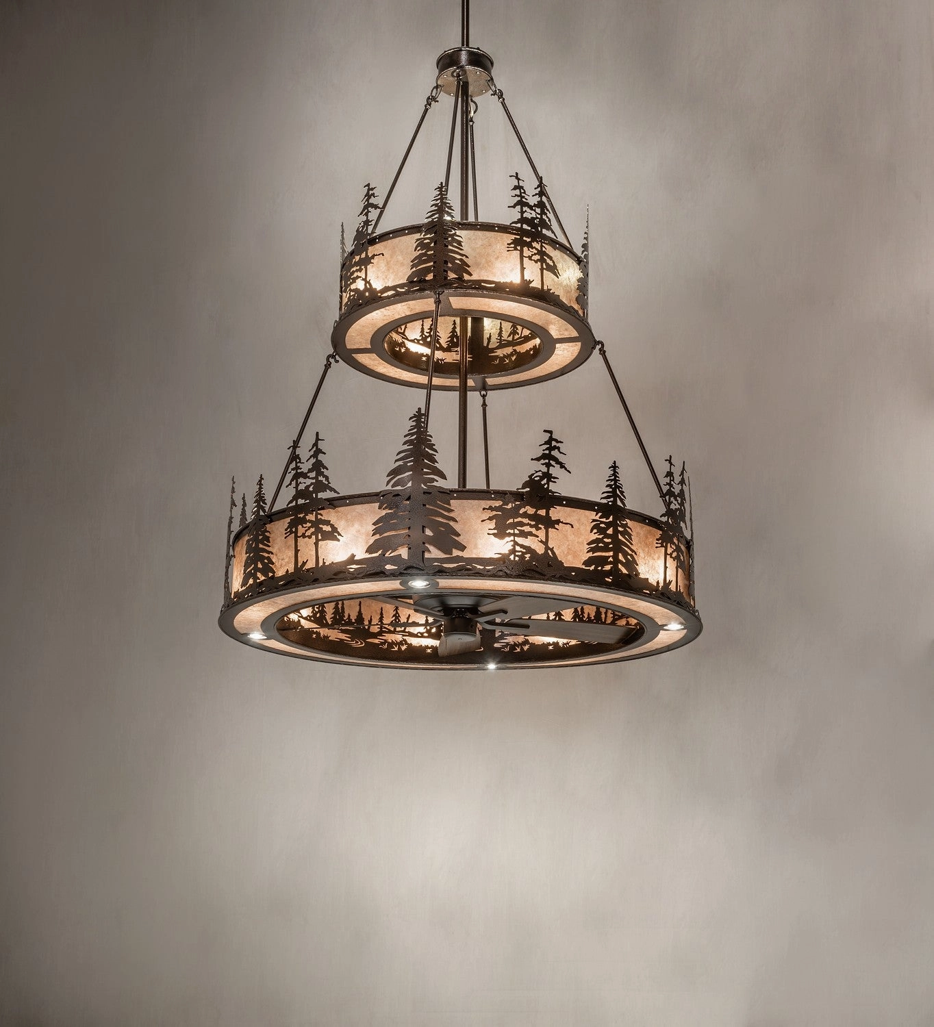 Tall Pines 16 Light Chandel-Air Fandeliers at discount prices