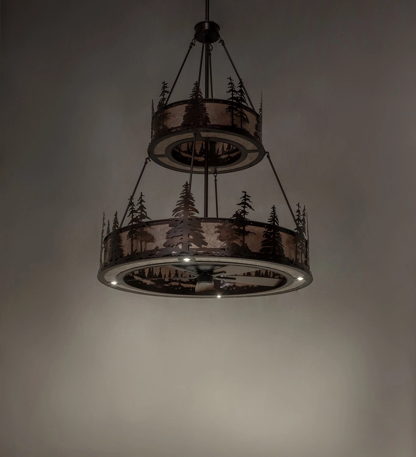 Tall Pines 16 Light Chandel-Air Fandeliers at discount prices