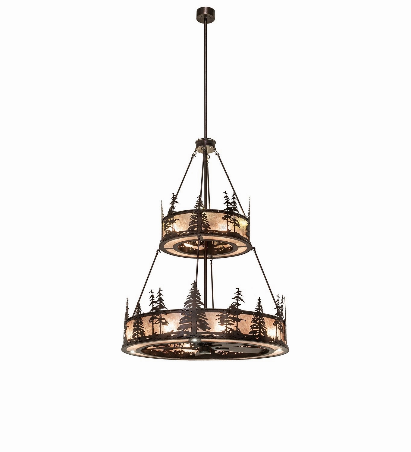 Tall Pines 16 Light Chandel-Air Fandeliers at discount prices