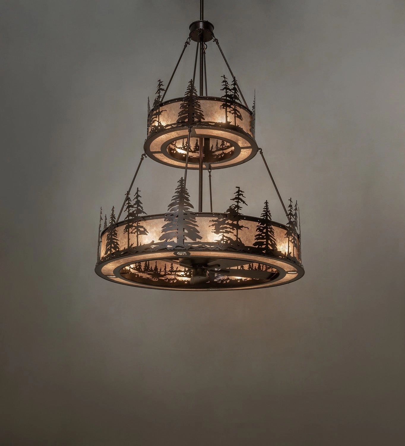 Tall Pines 16 Light Chandel-Air Fandeliers at discount prices